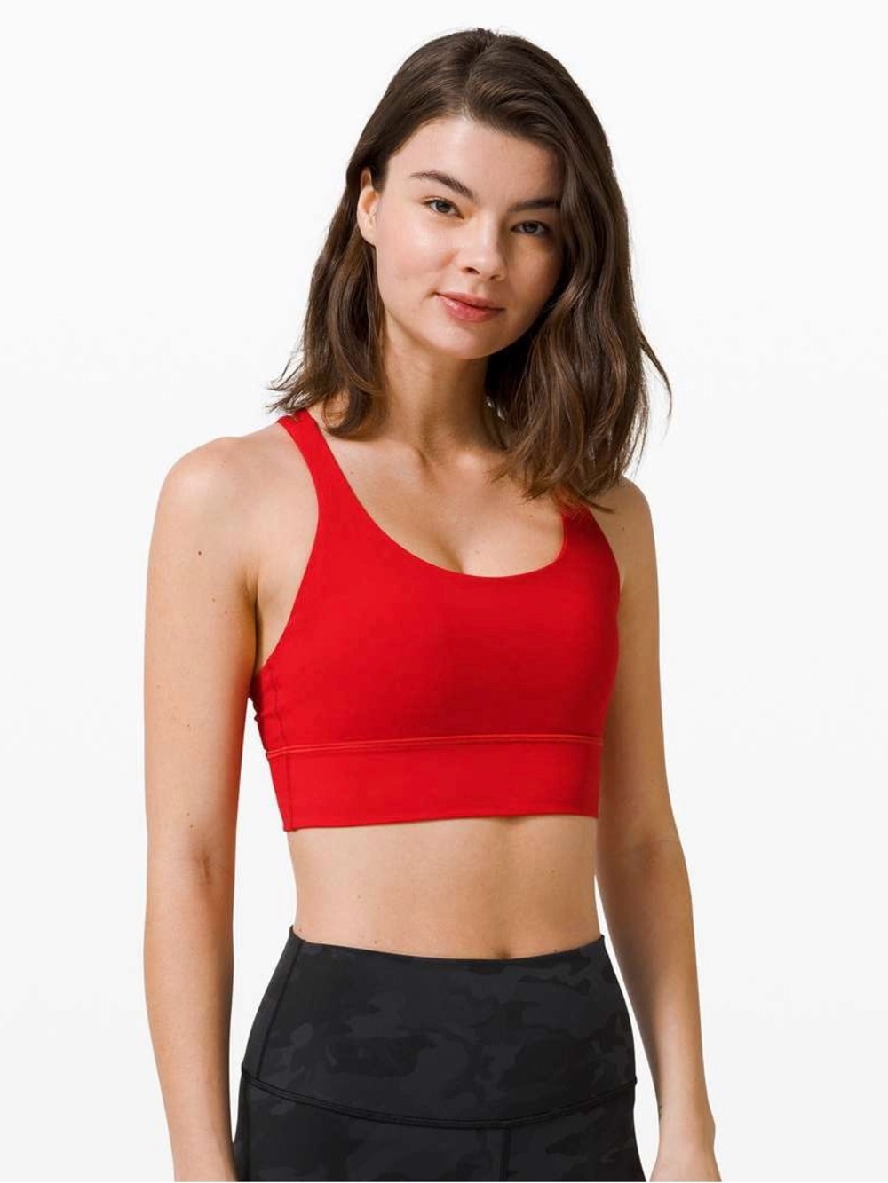 Lululemon Energy Longline Bra Medium Support, B-D Cups, Size 4.